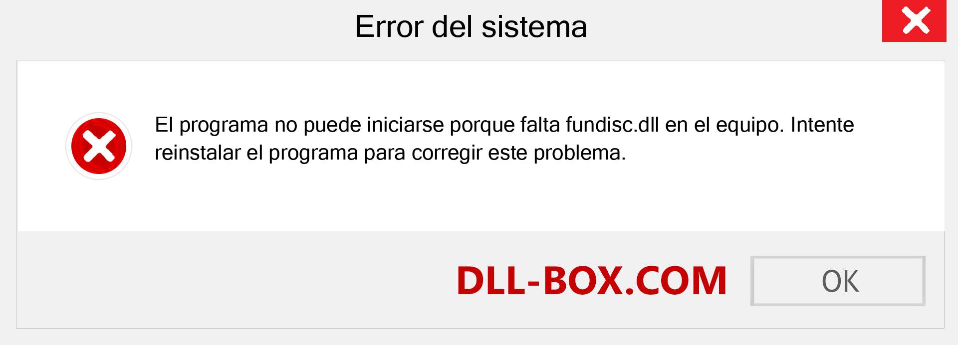 ¿Falta el archivo fundisc.dll ?. Descargar para Windows 7, 8, 10 - Corregir fundisc dll Missing Error en Windows, fotos, imágenes